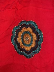 Red Coloured Embroidered Top