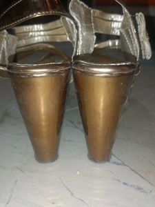 Gold Wedge Heels