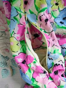 Floral Print Square Neck Dress