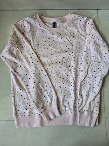 Pink Star Print Sweatshirt