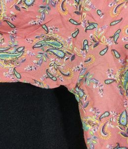 Salmon Floral Printed Top (Woman)