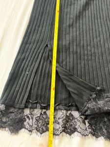 black lace long skirt