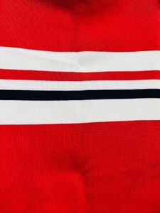 Chic Red Striped Knit Dress