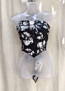 I. Floral Print Halter Top