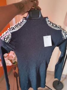 New Embellished Knit Top