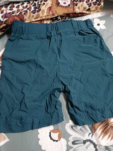 Teal Cargo Shorts with Belt