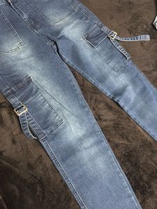 Blue Denim Cargo new jeans compelety ne