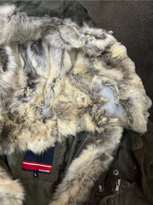 ASK Military Fur Hooded Long Jacket
