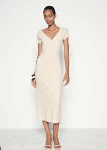 Zara ribbed Midi bodycon Dress