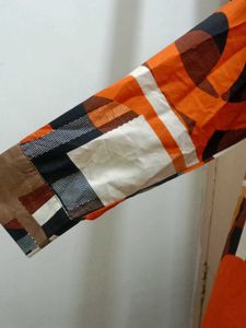 Bold Geometric Print Shirt Dress