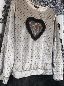 Velvet Heart Embellished Top