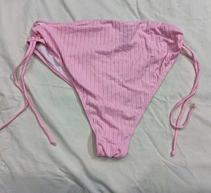 ❤️‍🔥 Pink Ribbed Bikini Bottom