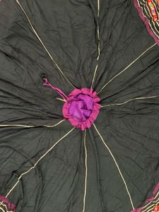 10 meter Black Navratri chaniya with Embroidered B