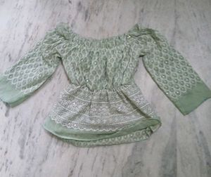 Embellished Off-Shoulder Blouse