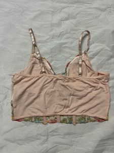 Floral Embroidered Corset Bra