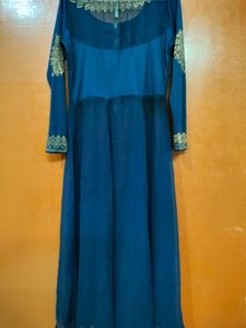 Blue Front Openable Shrug
