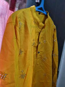 Embellished Yellow Kurta