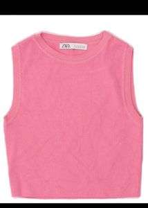Zara Pink Sleeveless Top