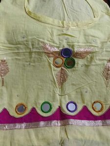 Beautiful Blue Lehenga with Mirror Work