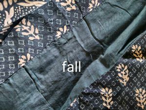 Navy Blue Block Print Saree