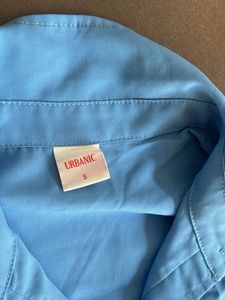 Light Blue Oversized Button-Up Shirt