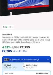 Consistent 128GB SSD &amp; SK Hynix RAM 8 GB DDR3