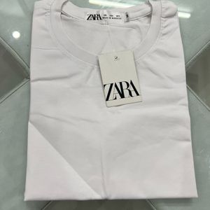 ZARA PLAIN WHITE TSHIRT XL SIZE