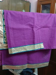 Purple &amp; Gold Detail Saree