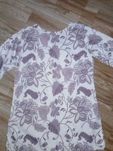 Floral Print Long Sleeve Kurta