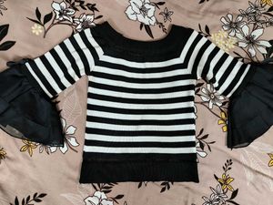 Striped Black &amp; White top
