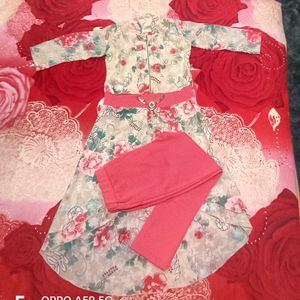 Floral Print Kurta with Pants Set