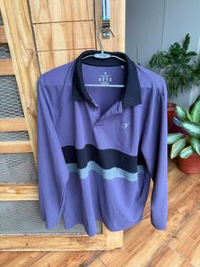 Tecnosport Full Sleeve Polo Polyester T shirt