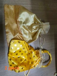 Red Velvet Drawstring Pouch