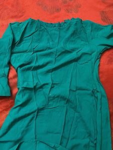 Teal Embroidered Kurta