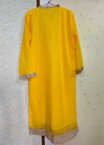 New Yellow Textured Kurta 💛
