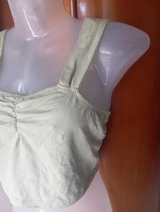 Ruched Strap Crop Top