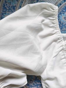 Chic White Ruched Crop Top