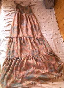 Price Drop For Floral Maxi dress With Tie Up Details