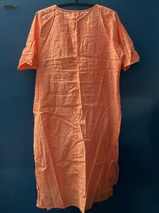 Peach Embroidered Kurta