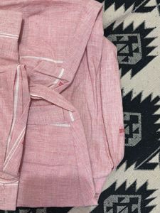 Womens Pink Striped Casual Shirt