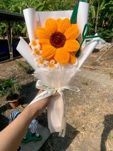Handmade Crochet Sunflower Bouquet