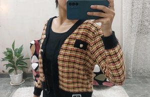 Tweed Knit Cardigan