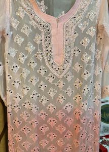 Pink Dual Shade Mirror Kurta
