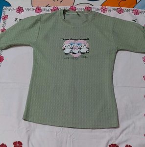 olive Textured T-Shirt