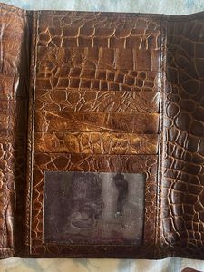 Wallet Brown Croc Embossed