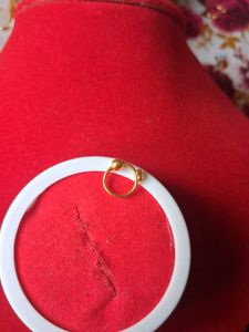 Elegant Gold Nose Pin with double stone