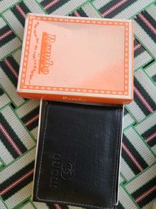 Classic Black Leather Bifold Wallet