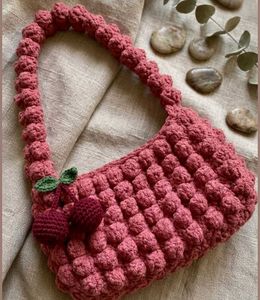 Chic Crochet Cherry Bag