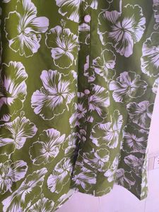 Green Floral Print Shirt