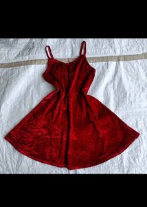 Red Velvet Cami Dress